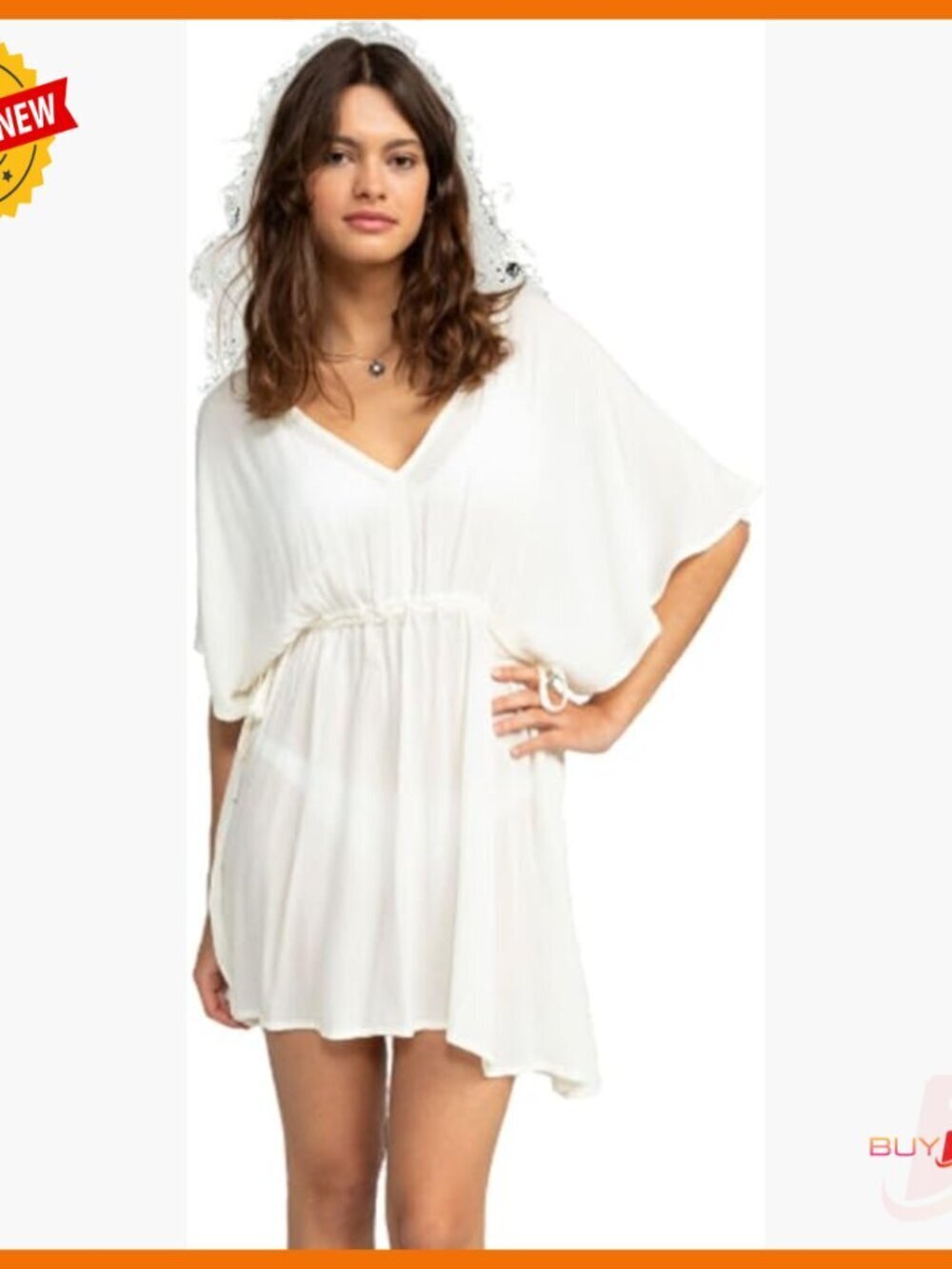 Lightweight Sundress with V-Neck, Adjustable Straps, Beach Coverup